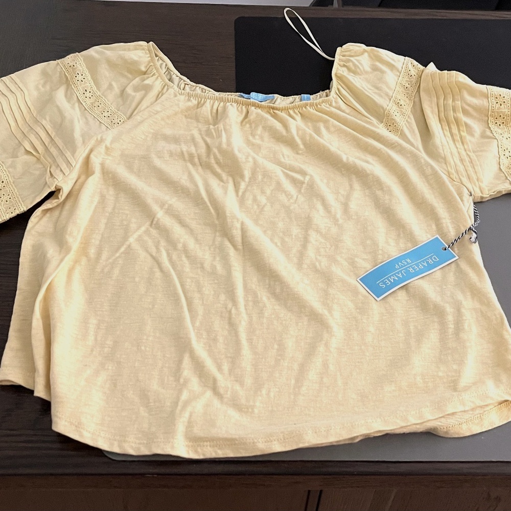 Draper James Yellow Shirt NWT